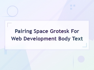 Best Font Pairings with Space Grotesk for Web Development Body Text