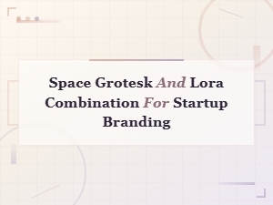 Space Grotesk and Lora Font Pairing for Modern Startup Branding